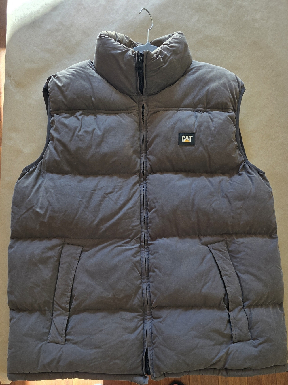 Men's Gray Quilted Puffer Vest